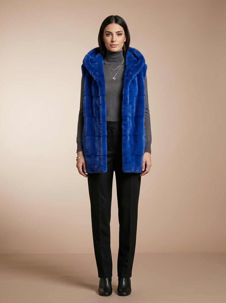 GILET IN PELLICCIA DI VISONE - immagine 1