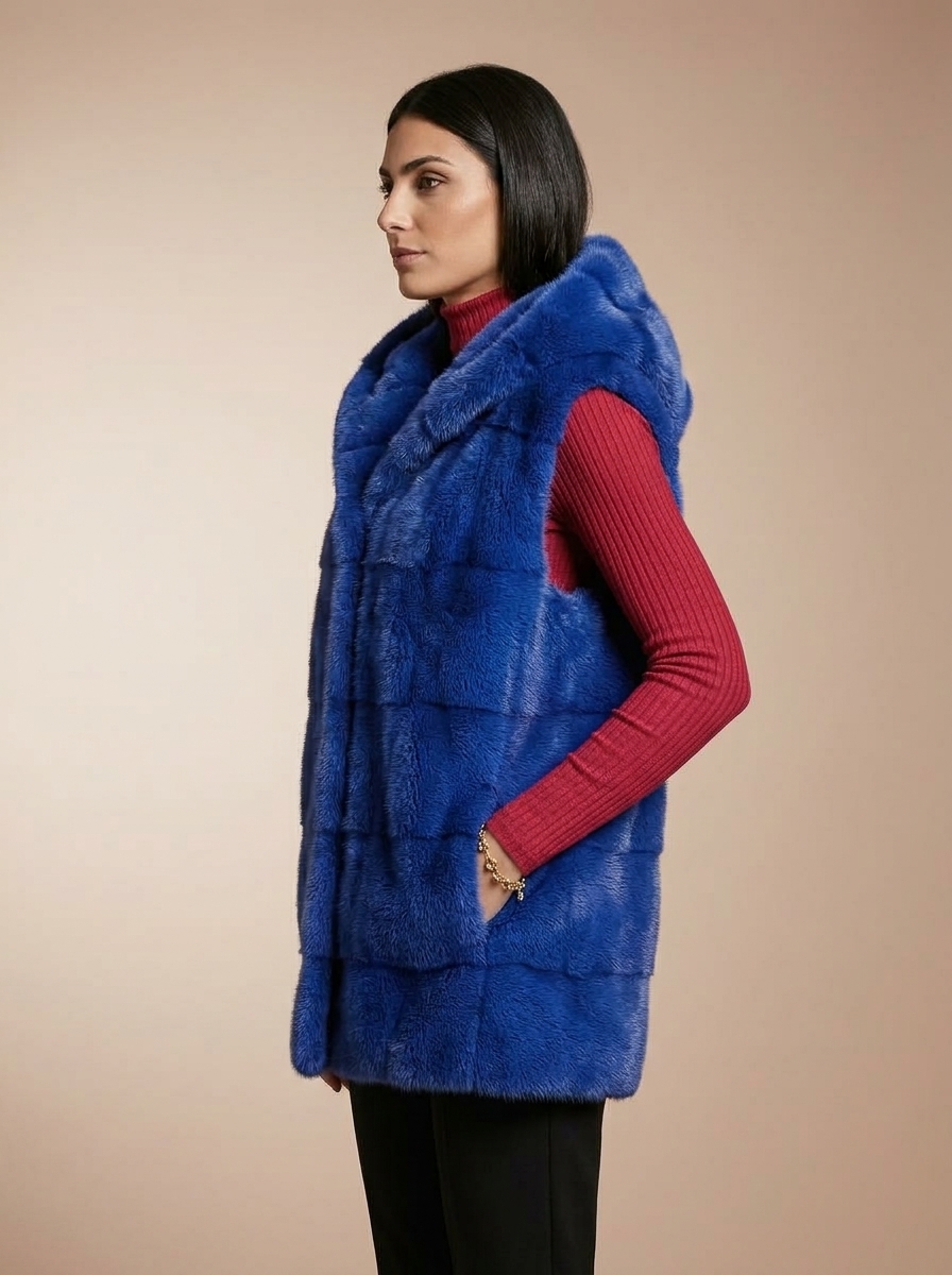 GILET IN PELLICCIA DI VISONE - immagine 2