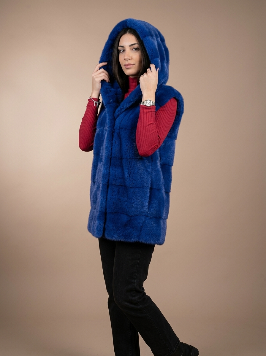 GILET IN PELLICCIA DI VISONE - immagine 3