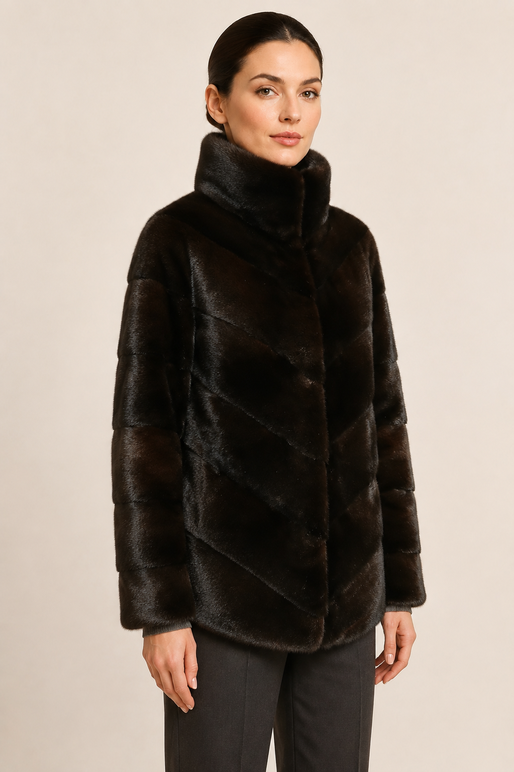 CAPO VISONE BLACK - immagine 5
