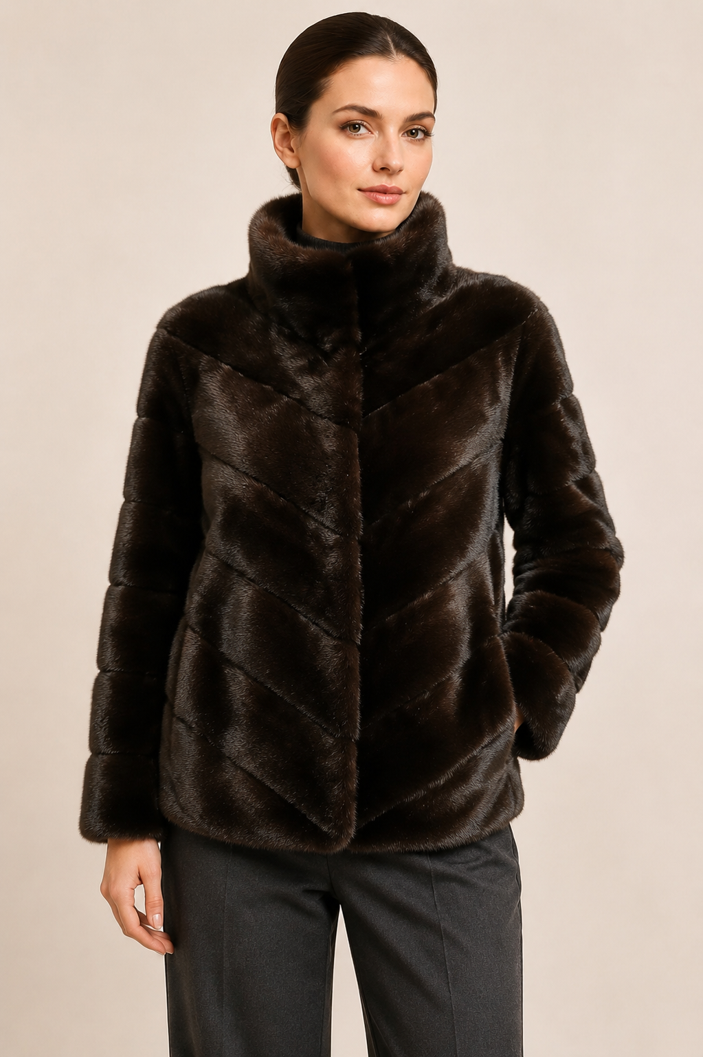 CAPO VISONE BLACK - immagine 3