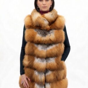 GILET IN PELLICCIA DI VOLPE ROSSA